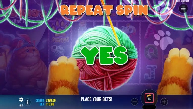 Fonzo's Feline Fortunes Repeat Spin
