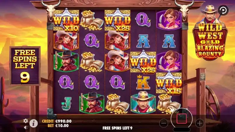 Wild West Gold Blazing Bounty Bonus Round