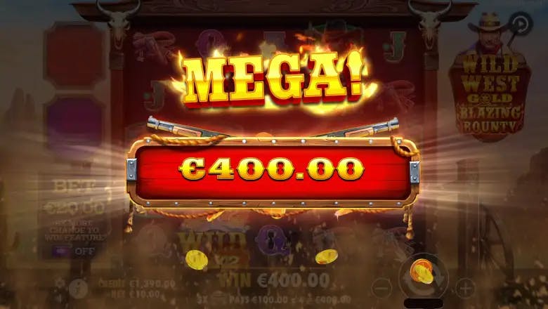 Wild West Gold Blazing Bounty Mega Win