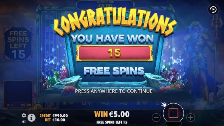 Waves Of Poseidon Free Spins