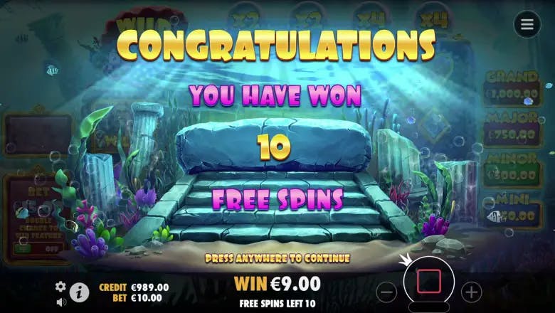 Wild Wild Pearls Free spins