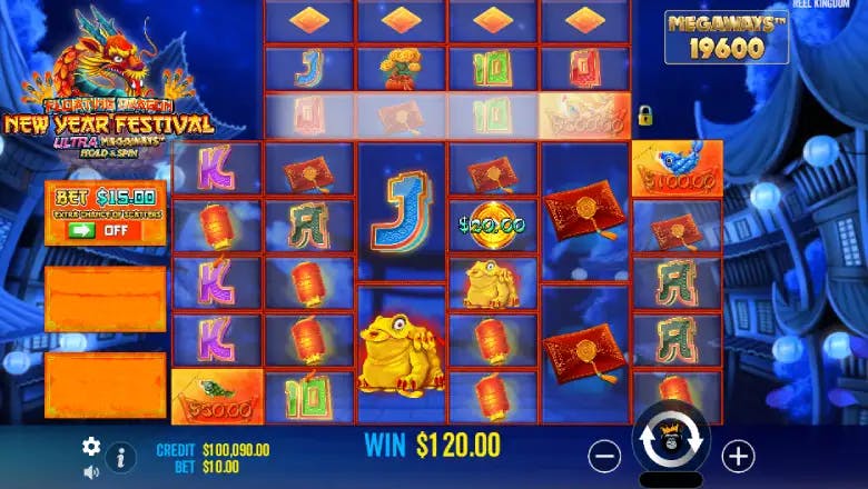 Floating Dragon New Year Festival Ultra Megaways™ Hold & Spin Base Game