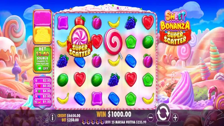 Sweet Bonanza Super Scatter Basegame