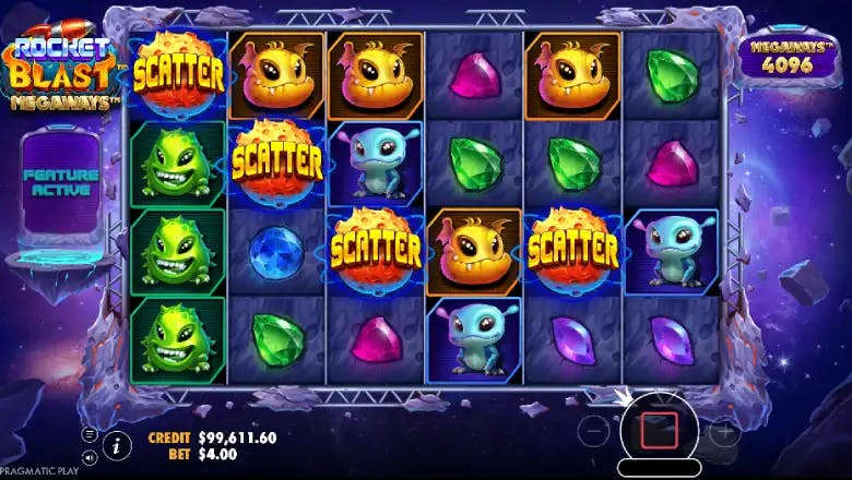 Rocket Blast Megaways Scatters
