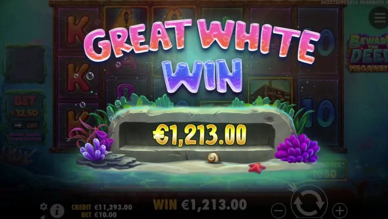 Beware The Deep Megaways Great White Win