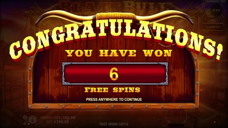 Black Bull Free Spins