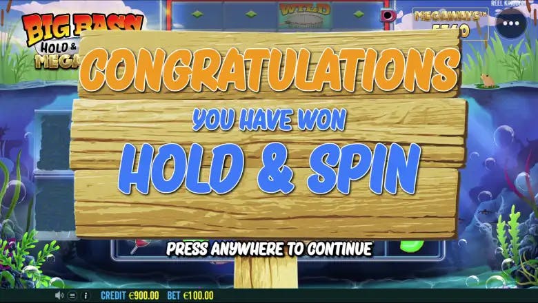Big Bass Hold & Spinner Megaways Bonus Feature