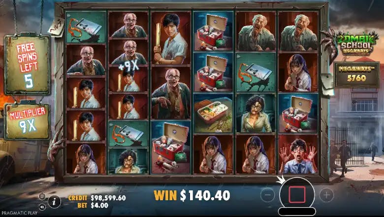 Zombie School Megaways Bonus Round