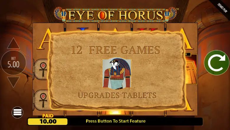 Eye of Horus Free Spins