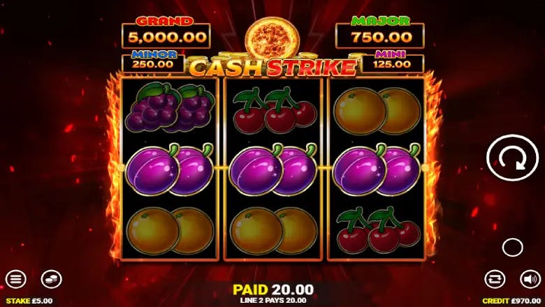 Cash Strike Base game Win