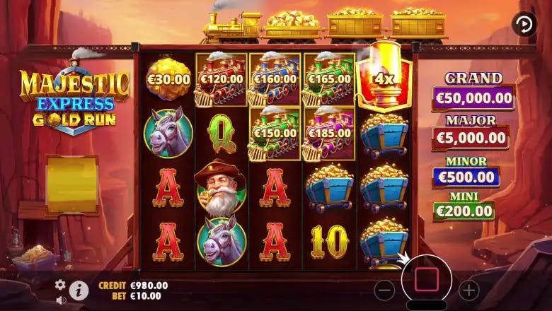Majestic Express Gold Run Feature Spin