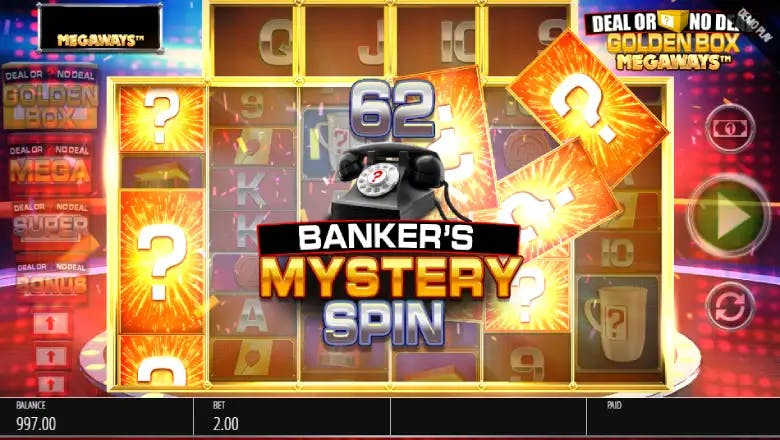 Deal or No Deal Golden Box Megaways Banker Spin