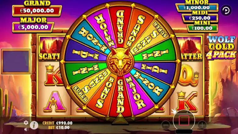 Wolf Gold 4 Pack Bonus Wheel