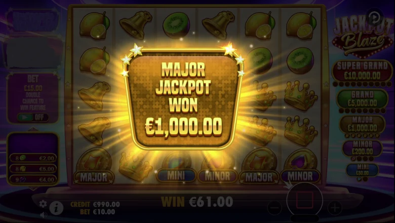 Jackpot Blaze Jackpot Win