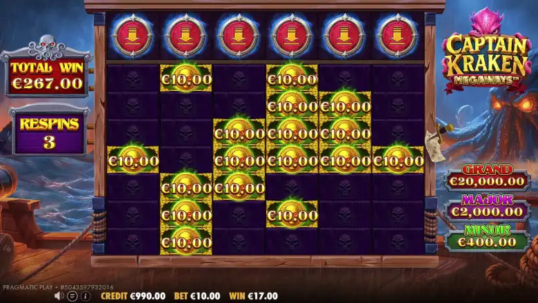 Captain Kraken Megaways Bonus Round