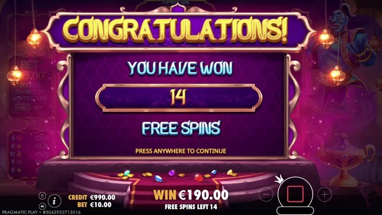 Genie's Gem Bonanza Free Spins