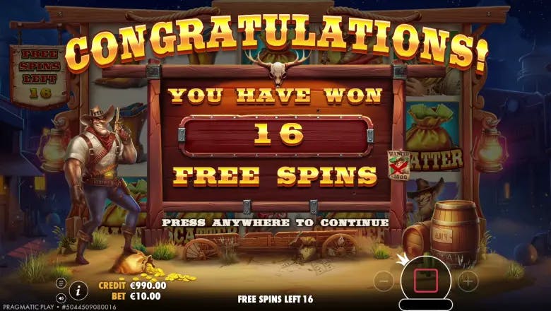 Bounty Hunter Free Spins