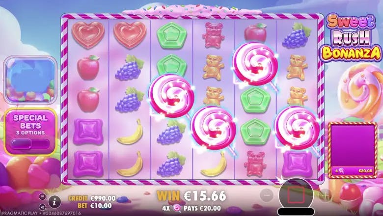 Sweet Rush Bonanza Scatter Feature