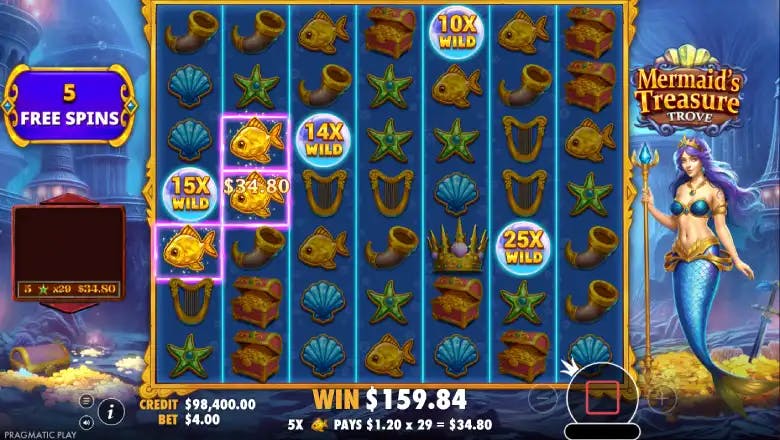 Mermaid's Treasure Trove Bonus Round
