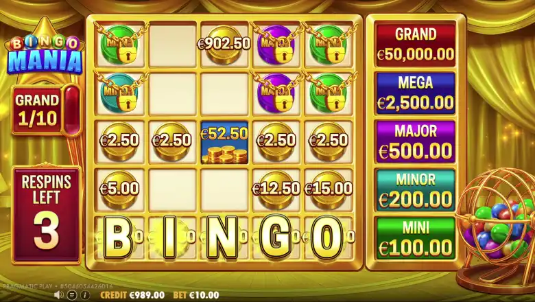 Bingo Mania Bingo Bonus Feature