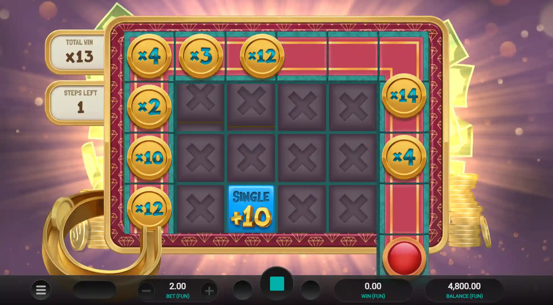 Bill and Coin coin track bonus