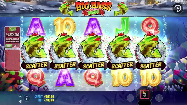 Big Bass Christmas Bash Scatter Feature