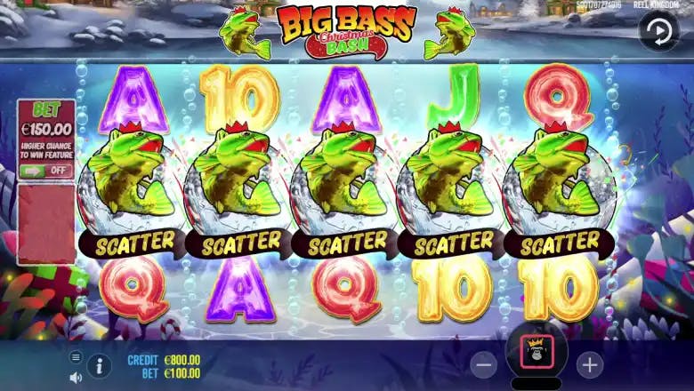 Big Bass Christmas Bash Scatter Feature
