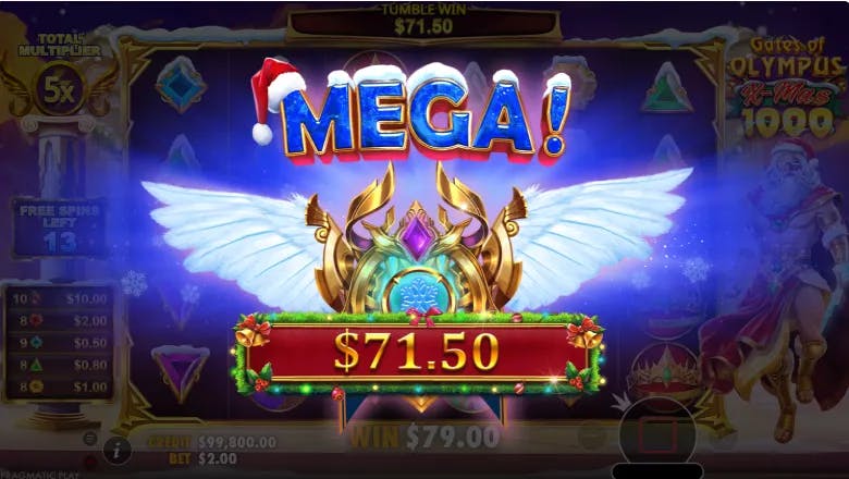 Gates of Olympus Xmas 1000 Mega Win