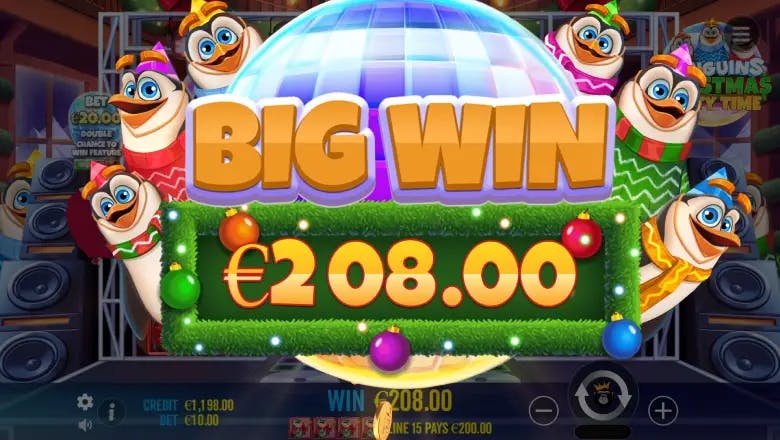 Penguins Christmas Party Time Big Win