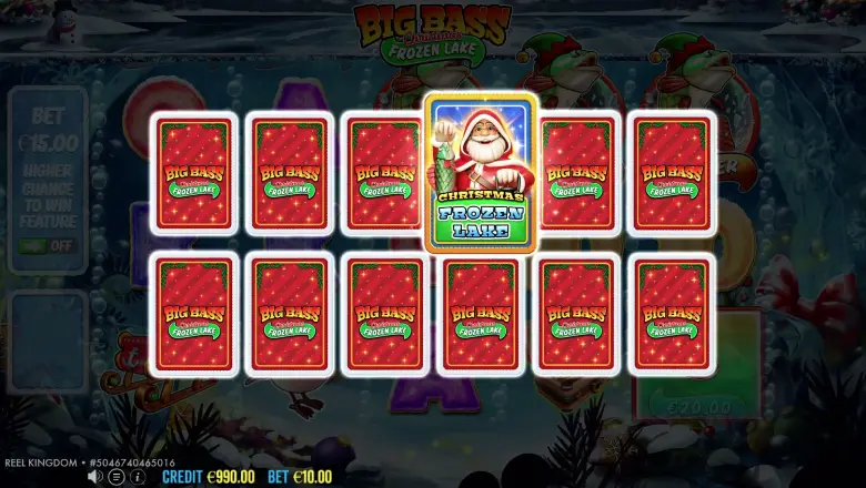 Big Bass Christmas Frozen Lake Card Reveal