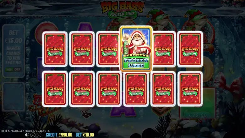 Big Bass Christmas Frozen Lake Card Reveal