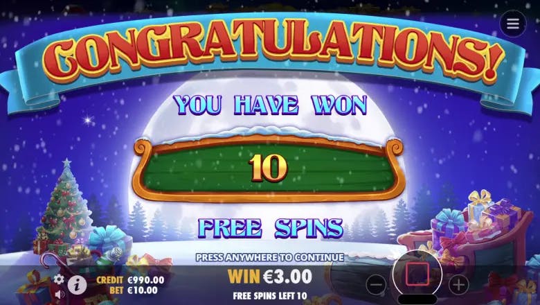 Santa's Xmas Rush Free Spins
