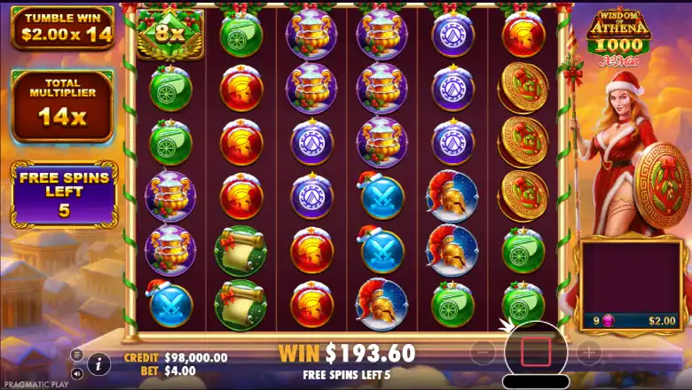 Wisdom of Athena 1000 xmas Bonus Round