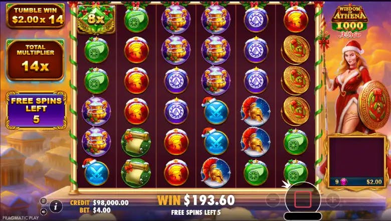Wisdom of Athena 1000 xmas Bonus Round