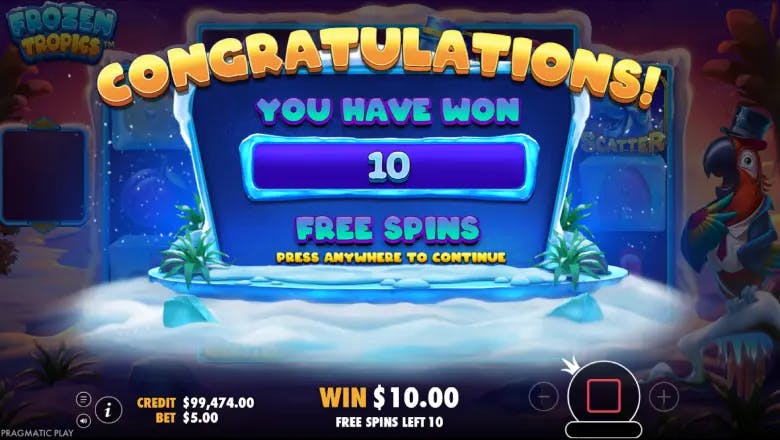 Frozen Tropics Free Spins
