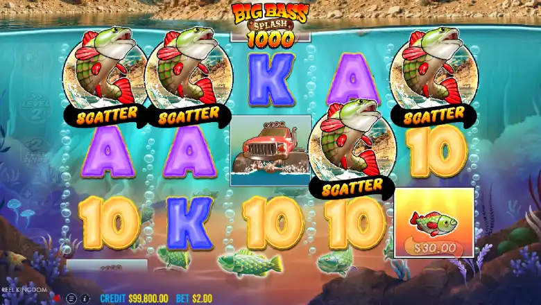Big Bass Splash 1000 Scatter Feature