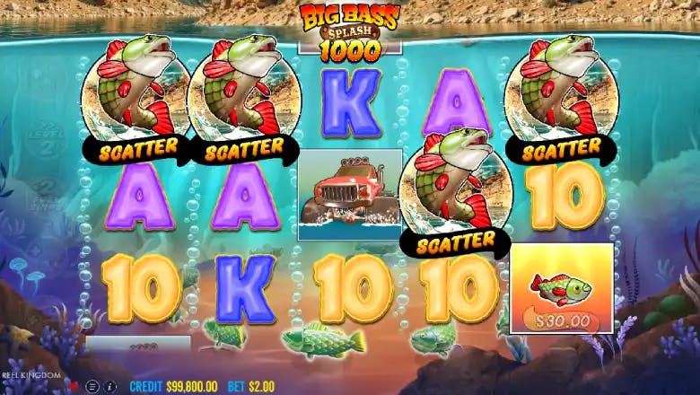 Big Bass Splash 1000 Scatter Feature