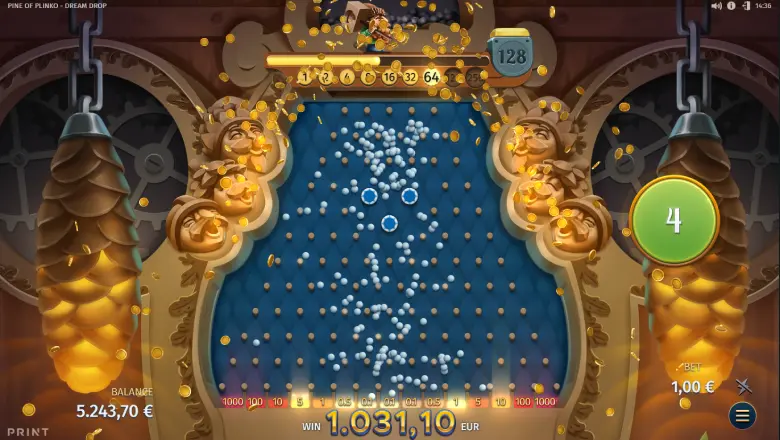 Pine of Plinko Bonus Gameplay