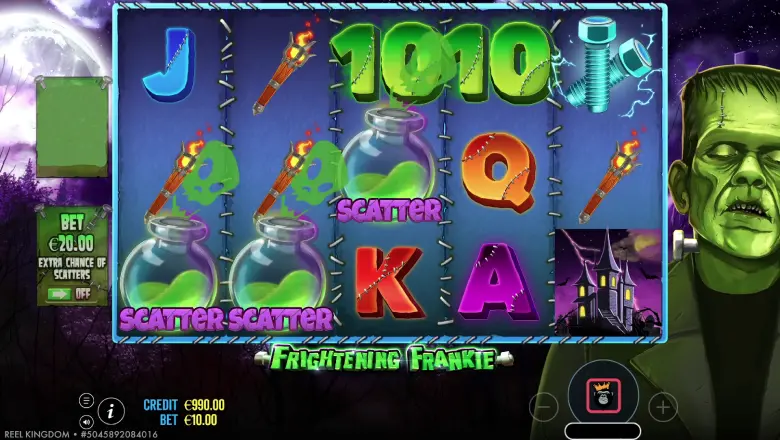 Frightening Frankie Scatter Feature