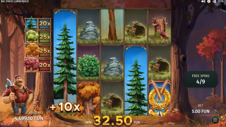 Big Stack Lumberjack Bonus Round