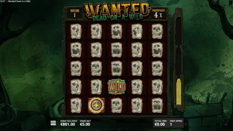 Wanted Dead or a Wild Dead mans hand Bonus
