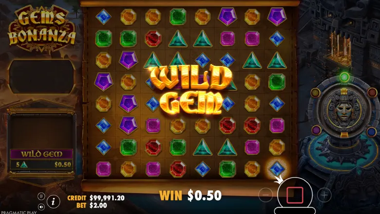 Gems Bonanza Wild Spin Feature