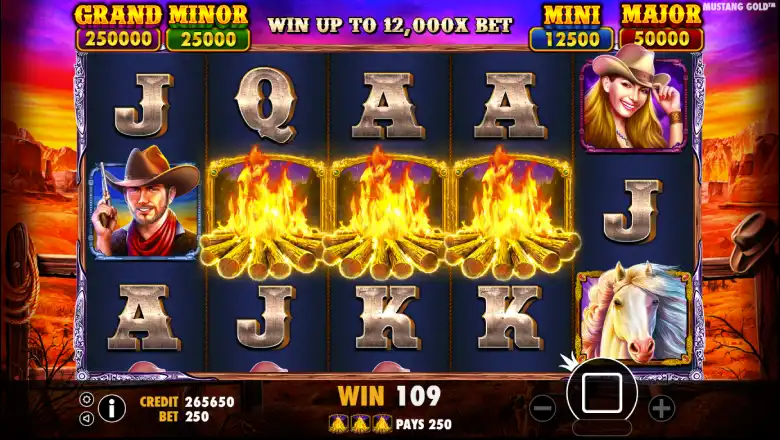 Mustang Gold Scatter Feature