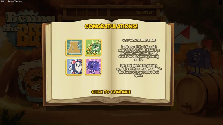 Benny the Beer Free spins