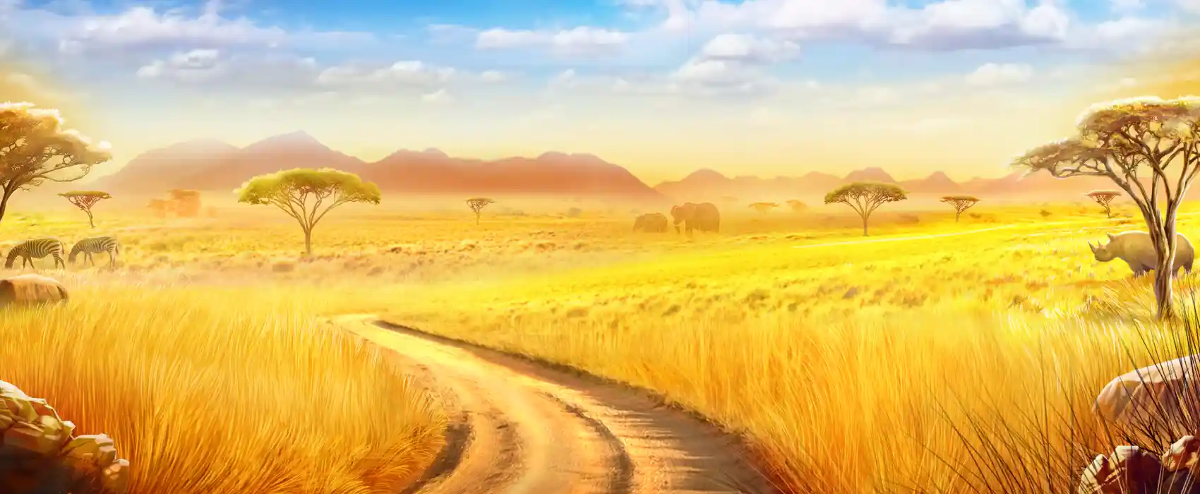 Great Rhino Megaways Background