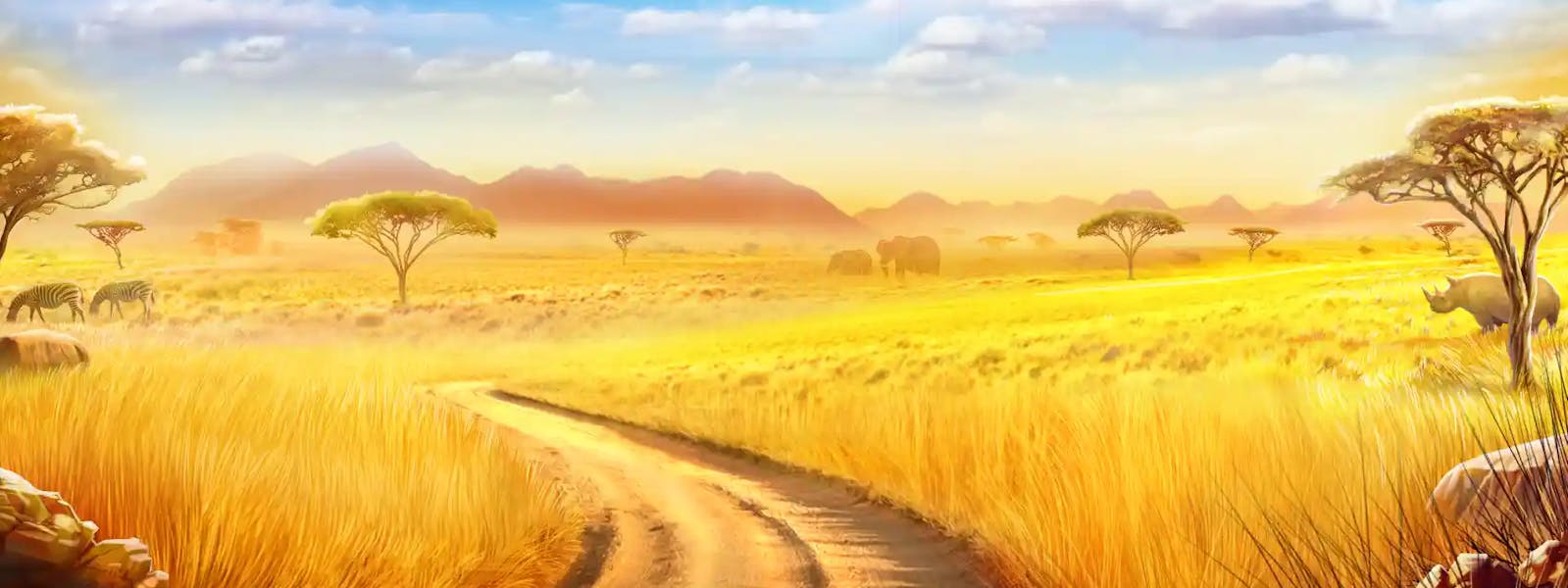 Great Rhino Megaways Background