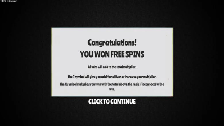 Stack em free spins