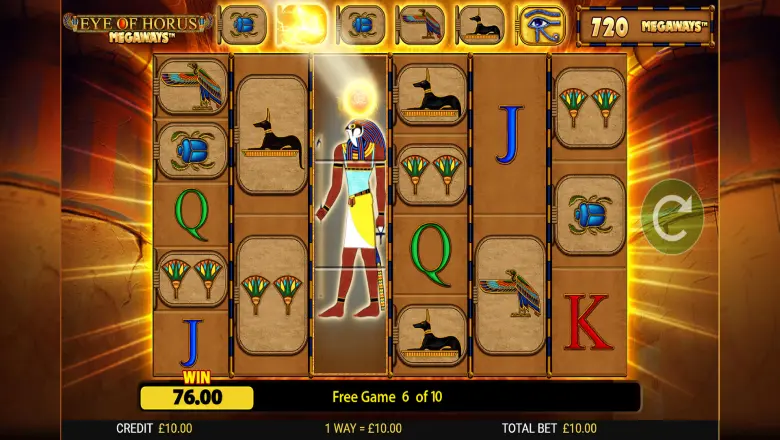 Eye of Horus Megaways Bonus Win