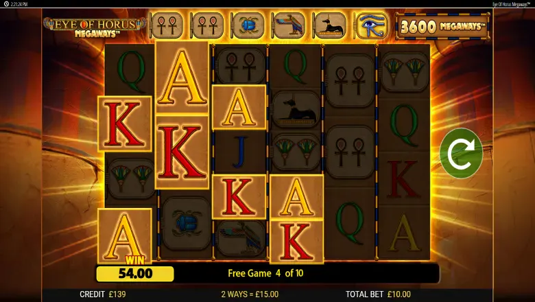 Eye of Horus Megaways Bonus Round