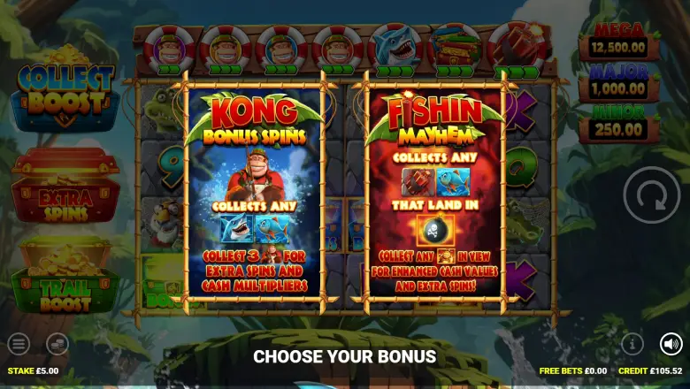 King Kong Splash free spins select